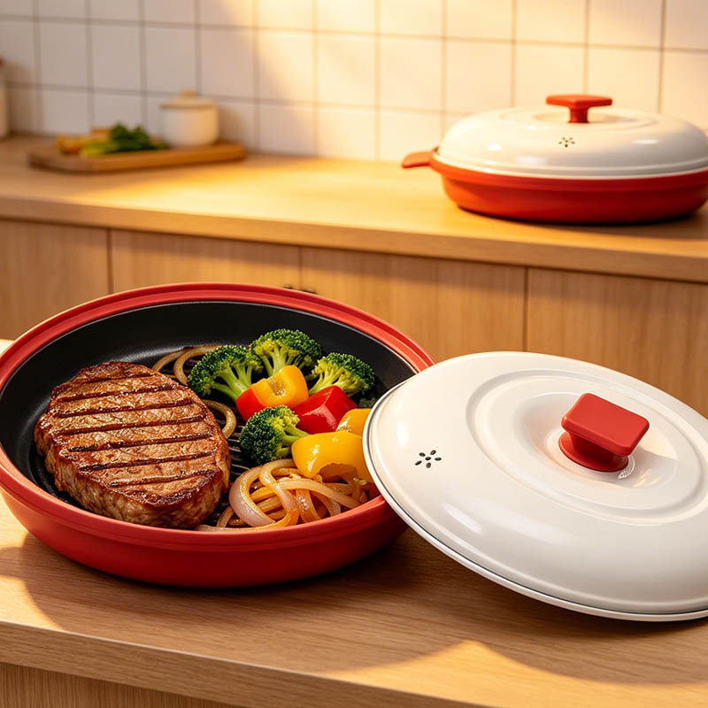 食品グレードの電子レンジマルチクックグリルポット